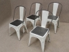 metal white gunmetal tolix chairs