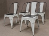 white tolix style chair