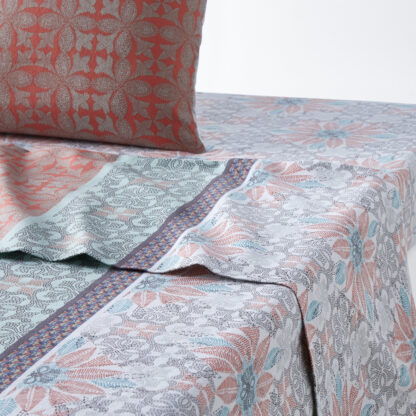 Bergame Floral 100% Cotton Flannel Flat Sheet Vintage Industrial Retro UK