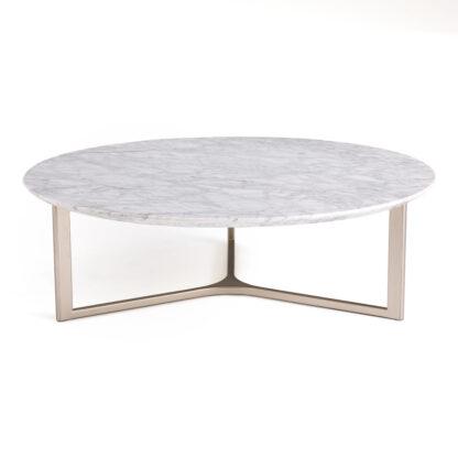 Cristeal White Marble & Metal Coffee Table Vintage Industrial Retro UK