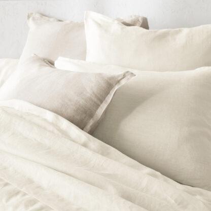 Linot Plain 100% Washed Linen Pillowcase Vintage Industrial Retro UK