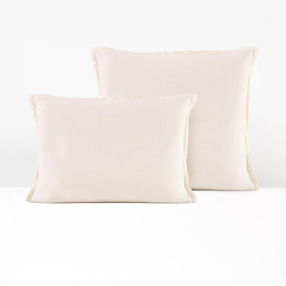 Linot Plain 100% Washed Linen Pillowcase Vintage Industrial Retro UK