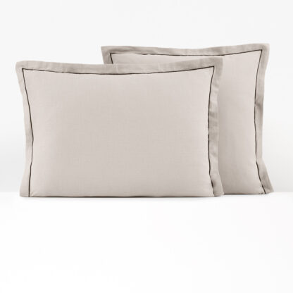 Metis Bourdon Cotton and Washed Linen Pillowcase Vintage Industrial Retro UK