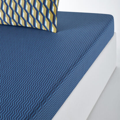 Milano Geometric 100% Cotton Percale 200 Thread Count Fitted Sheet Vintage Industrial Retro UK
