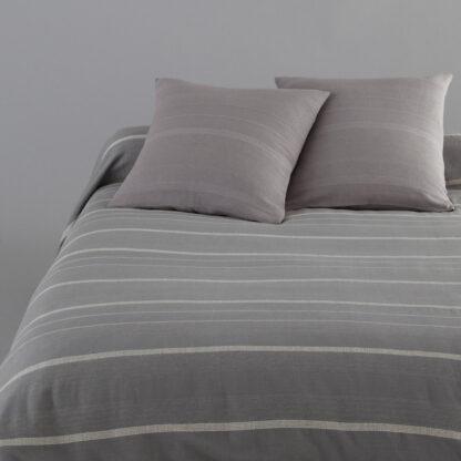 Nedo Striped Fringed 100% Cotton Bedspread Vintage Industrial Retro UK