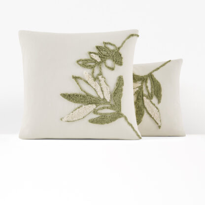 Piana Embroidered Foliage 100% Cotton Pillowcase Vintage Industrial Retro UK
