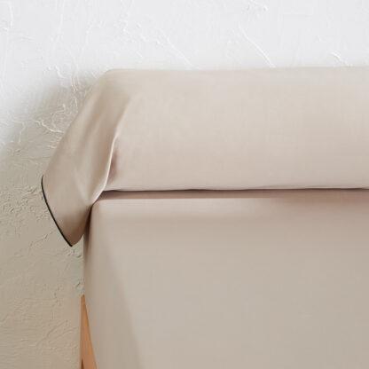 Victor Plain Washed Cotton Satin 300 Thread Count Bolster Pillowcase Vintage Industrial Retro UK