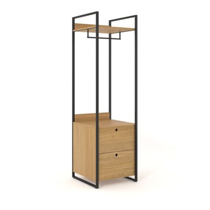 Hiba Open Dressing Unit with Hanging Rail Vintage Industrial Retro UK