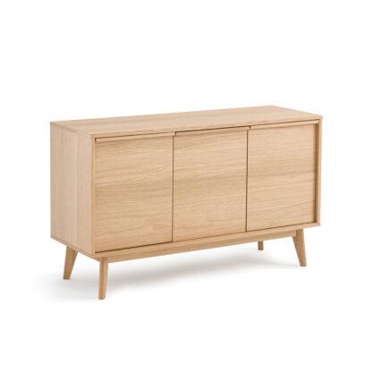 Aram Oak Veneer 3-Door Sideboard Vintage Industrial Retro UK