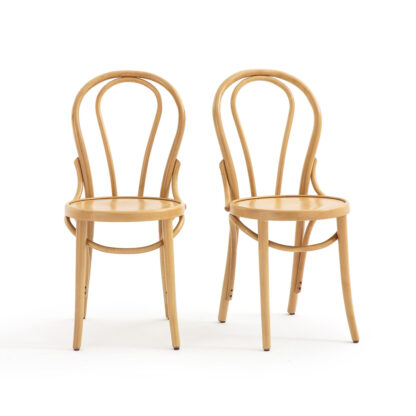 Set of 2 Bistro Style Chairs Vintage Industrial Retro UK
