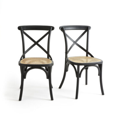 Set of 2 Cedak Wood Chairs Vintage Industrial Retro UK