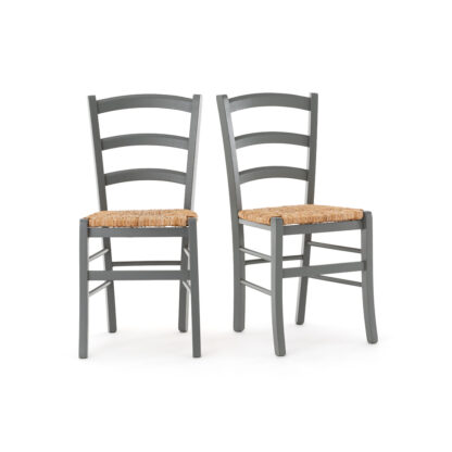 Set of 2 Perrine Country-Style Chairs Vintage Industrial Retro UK