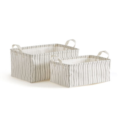 Set of 2 Uzès Storage Baskets Vintage Industrial Retro UK