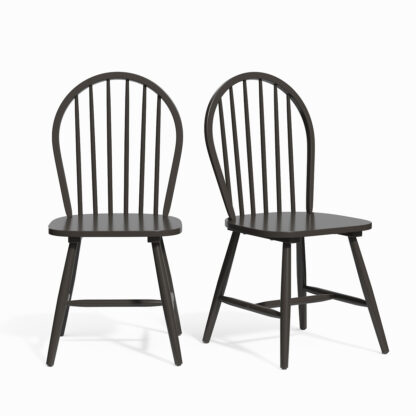 Set of 2 Windsor Spindle Back Chairs Vintage Industrial Retro UK