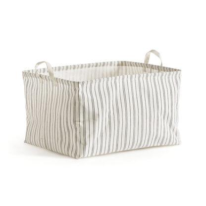 Uzès Striped Storage Basket Vintage Industrial Retro UK